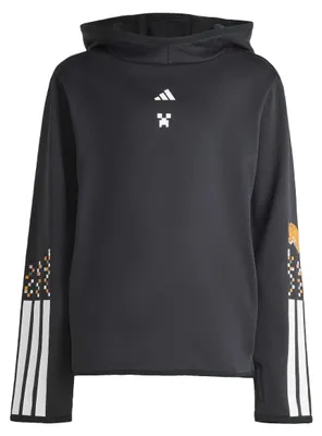 Obrázek produktu pro Dětská mikina adidas Minecraft Training s třemi pruhy, uni, černá/bílá, velikost 7-8 let