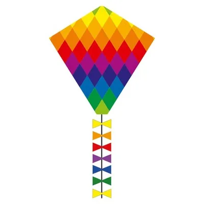 Produktbild von Kinderdrachen Eddy Rainbow Patchwork 45 x 50 cm