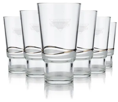 Produktbild von 6x Vaihinger Glas 0,4l Mineralwasser Sprudel Becher Tumbler STACK Gläser Set