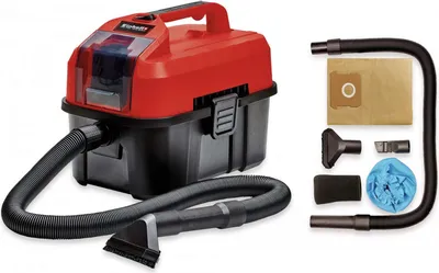 Zdjęcie produktu dla Einhell TE-VC 18/10 Li-Solo, 10 l, Torba, Czarny, Czerwony, Plastik, 2 m, Plastik