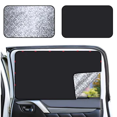 Image de Pare-soleil pour bébés, pare-soleil magnétique pour vitres de voiture, taille universelle, plusieurs aimants (2 au dos)