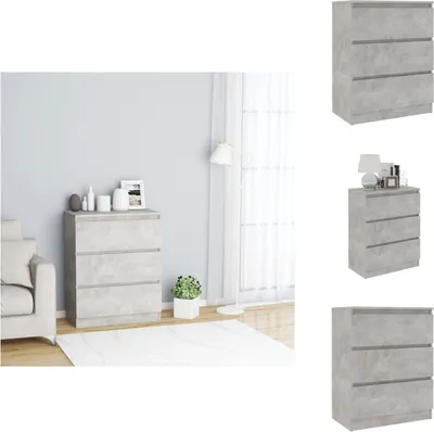 Produktbild von vidaXL Sideboard Betongrau 60x35x76 cm Holzwerkstoff -  Sideboards