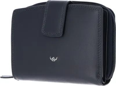 Zdjęcie produktu dla Portfel skórzany Golden Head Polo RFID Protect Combination Wallet z zatrzaskiem 1438 Granatowy ciemnoniebieski