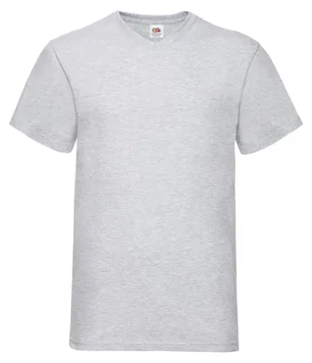 Image de Fruit of the Loom - T-shirt « Valueweight » à col en V pour homme FK3312 (M) (gris chiné)