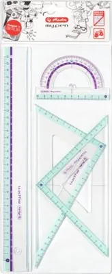 Image de Herlitz Geometrieset 4tlg. Lineal,Winkelmesser,2xGeodreieck