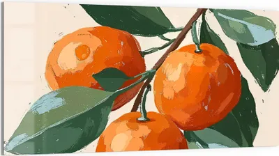 Produktbild von DEQORI Glasbild Echtglas 100x50 cm 'Orangenfrische' Wandbild Bild modern Deko