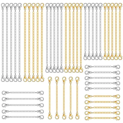 Productafbeelding van 30 Stuks Kettingverlengers voor Sieraden in Goud en Zilver