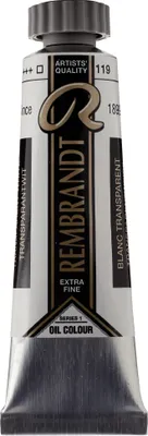 Zdjęcie produktu dla Tubka farby olejnej Rembrandt 15 ml Transparentna biel (olej krokoszowy) 119