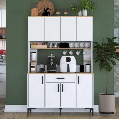 Image de Skaydecor, meuble multifonctionnel REMY, référence 893RAN4976, dimensions 120 x 184,2 x 40 cm, en mélaminé