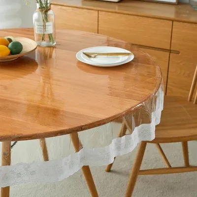 Produktbild von Famanu Tischdecke Transparent - Hochwertige, leicht zu reinigende und abwaschbare Runddecke 150 cm