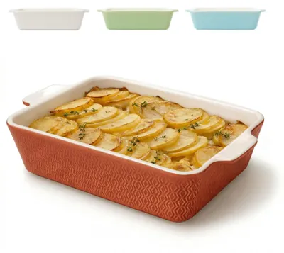 Immagine prodotto di Praknu, teglia in Vetroceramica grande, 28 cm - ideale per lasagne, tiramisù e sformati