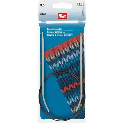 Produktbild von Prym 211249, Rundstricknadel, Grau, Aluminium, 800 mm, 3,5 mm, Polybag