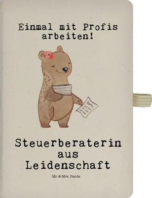 Produktbild von Mr. & Mrs. Panda Kladde Steuerberaterin Leidenschaft - Transparent - Geschenk, Skizzenbuch, Jubiläum, Adressbuch, Tagebuch, Journal, notizbuch