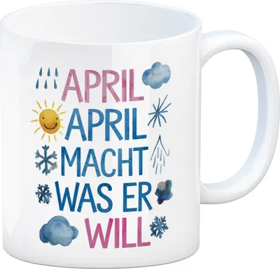 Produktbild von April macht was wer will Kaffeebecher April, April