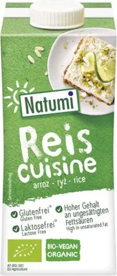 Produktbild von RYŽOVÝ KRÉM NA VARENIE A PEČENIE BEZ PRIDANÉHO CUKRU, BEZLEPKOVÝ,200 ml - NATUMI