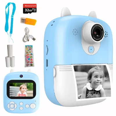 Productafbeelding van Lacosvi instantcamera, digitale camera voor kinderen, 12 MP, 1080 HD-video's, IPS-scherm