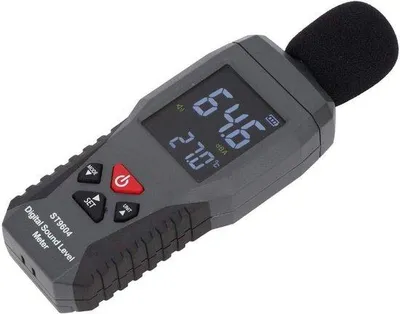 Productafbeelding van Geluidsniveaumeter Geluidsmeter 30-130dB met Dataopslag en Temperatuurmeting
