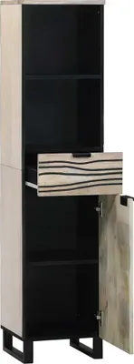 Zdjęcie produktu dla Szafka łazienkowa vidaXL, biała, 38 x 33 x 160 cm, materiał drewnopochodny