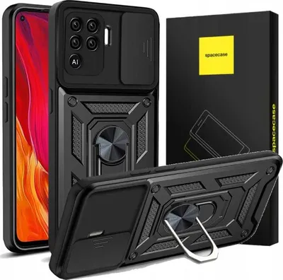 Image de Coque SPACECASE Camring pour Oppo Reno 5 Lite Noir