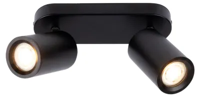 Image de Ledvion Spot LED Plafond Noir 2 spot Rectangulaire douille GU10