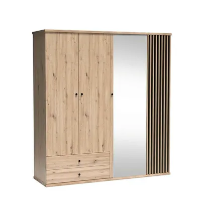 Produktbild von Drehtürenschrank mit drei Türen und zwei Schubladen CAYA C-24, Artisan