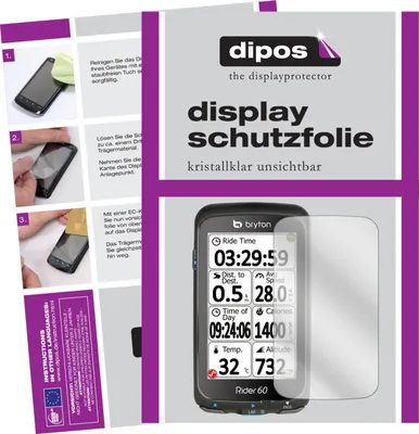 Produktbild von 3x Schutzfolie für Bryton Rider 60 klar Displayschutzfolie Folie Display Schutz dipos