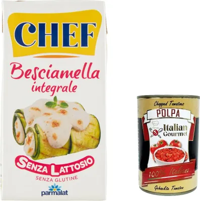 Produktbild von 3x Panna Chef Besciamella integrale Senza Lattosio, Ganzweizen Béchamel Mit Vollkornbaummehl ohne Laktose 500 ml