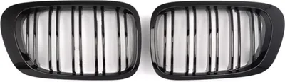 Produktbild von Frontstoßstangengrill – Für BMW E46 M3 2-Türer (1998-2004) – Doppelsteg Nierengrill – Glänzend Schwarz