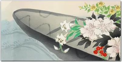 Produktbild von Coloray - Bild aus Glas - 120x60 cm - gehärtetes Glas glasblock mit bild Küche wohnzimmer wanddekoration Dekoration - Boot Blume Wasser Blumen