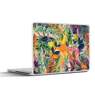 Produktbild von MuchoWow® Laptop Aufkleber Sticker Cover Blumen - Dschungel - Tropisch 30x22 cm - Laptop-Sticker