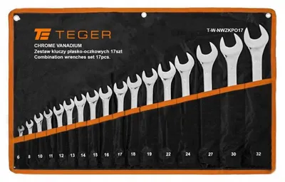 Produktbild von TEGER Maul-Ringschlüsselsatz 17-teilig Werkzeug