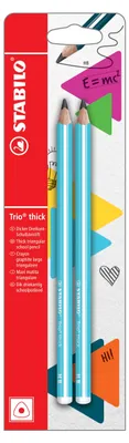 Produktbild von Trio dick Bleistift STABILO 2er Pack Härtegrad HB Blau