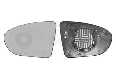 Produktbild von VAN WEZEL Spiegelglas Außenspiegel Links für NISSAN Qashqai / Qashqai +2 I (J10, NJ10) Konvex Beheizbar 3388837