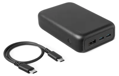 Image de A. Powerbank Basics 20000 mAh, batterie externe portable avec 3 ports, dont un port USB-A et deux autres