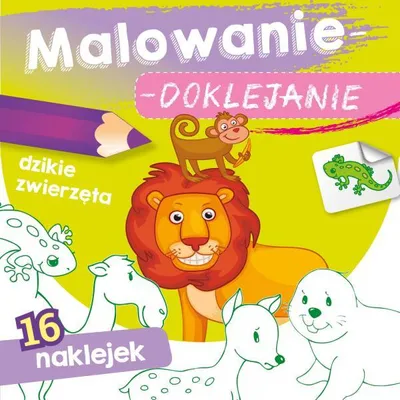 Productafbeelding van Malen und Kleben Wildtiere Malbuch + Aufkleber