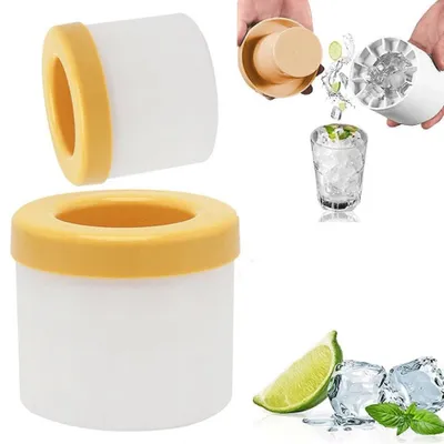 Produktbild von Eiswürfelform Silikon 2 Stück - Eiswürfelbereiter mit Deckel - Kleine Eiswürfelform für 120 Eiswürfel - BPA frei - Für Cocktails Whisky Bier Getränke