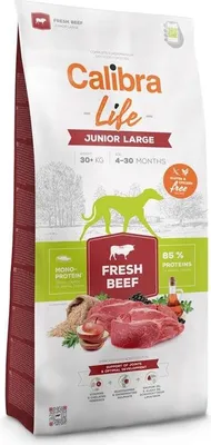Productafbeelding van CALIBRA Life Junior, grootras, vers rundvlees - droogvoer voor honden - 12 kg