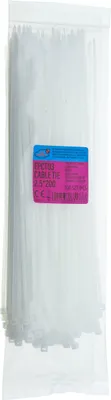 Imagen del producto de 100 abrazaderas de cable EINPARTS, modelo EPCT03, de 200 mm de longitud y 2,5 mm de ancho, en un paquete