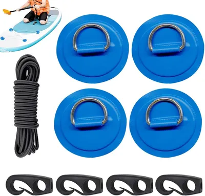 Produktbild von Kajak-Deckausrüstung, D-Ringe + Haken, Wassersport-Befestigungsgurte, Stand-Up-Paddling, Rafting.