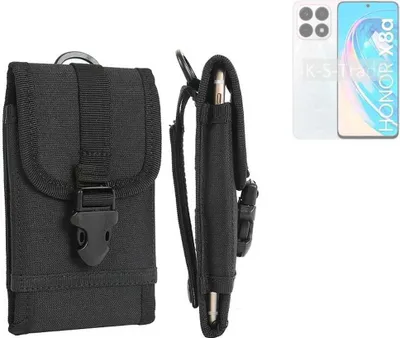 Produktbild von K-S-Trade Holster Handy Hülle kompatibel mit Honor X8a 5G Holster Handytasche Gürtel Tasche Schutz Hülle Robust Outdoor schwarz