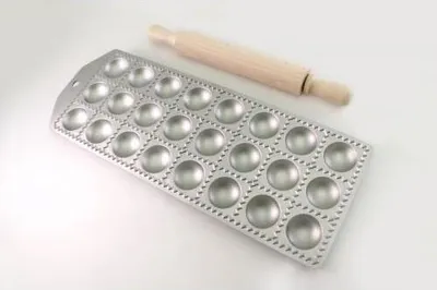 Produktbild von Ravioli-Form rund mit Rollstab - 24 Stück - Eppicotispai