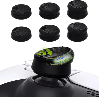 Immagine prodotto di Impugnature per pollice - Compatibili con PlayStation 5 e PlayStation 4 - 3 paia di impugnature per pollice e copri-joystick per controller di gioco