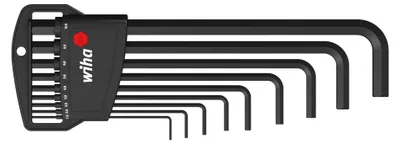 Produktbild von WIHA Stiftschlüssel Set im Classic Halter Sechskant 9-tlg. schwarzoxidiert (06386)