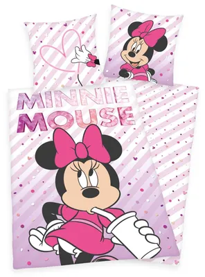 Produktbild von Disney Minnie Mouse - Wende-Bettwäsche-Set, 135x200 & 80x80