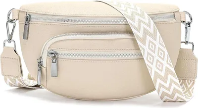 Produktbild von Damen Bauchtasche Klein Beige  Umhängetasche