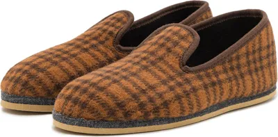 Produktbild von PANTOFFELMANN Kamelhaar Niedertreter Gummisohle Filzpantoffel Herren Damen DDR Ostalgie Filz Hausschuhe braun 43