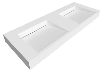 Produktbild von BALNEO Solid-Surface-Waschbecken SERAVIA 120 cm Doppelbecken