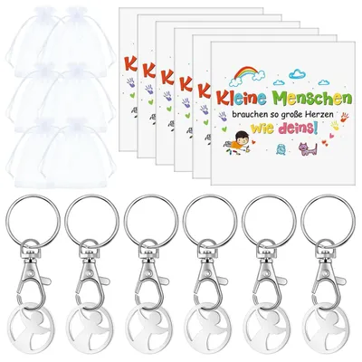 Produktbild von Solidchoice – Set mit 6 Schlüsselanhängern mit Einkaufswagenchip und Dankeskarte