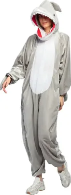 Produktbild von B88305-180 grau Damen Herren Hai Kostüm-Overall bis max.180 cm Körpergröße