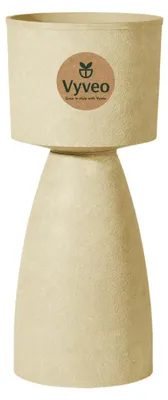 Produktbild von Vyveo - Blumentopf Pillar - Beige (Retro) - 33x75